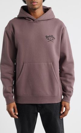 Dark Seas Lance Embroidered Heavyweight Fleece Hoodie in Mauve at Nordstrom, Size Medium