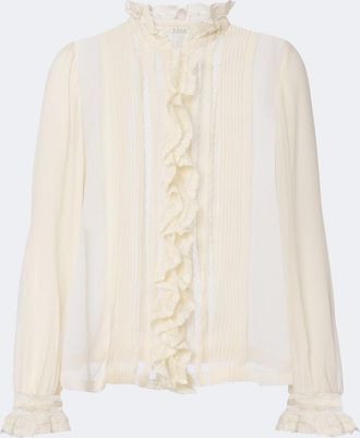D&ocirc;en D&ocirc;en Magdeline ruffled silk chiffon blouse