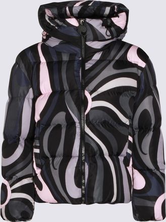 Pucci Black And Pink Down Jacket