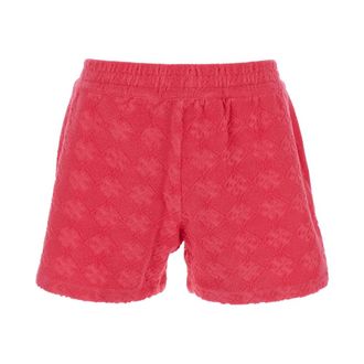 Tory Burch Terry Jacquard Logo Shorts - Dames - Bermuda - Roze - L - Katoen - Korte Broeken