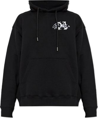 Off-white Hooded Sweatshirt - Heren - Hoodies - Zwart - M - Katoen - Hoodies & sweatvesten