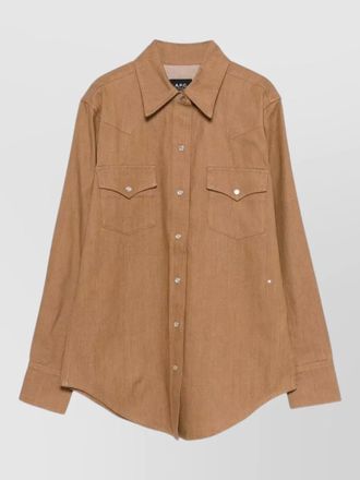 A.P.C. japanese denim shirt western style yoke