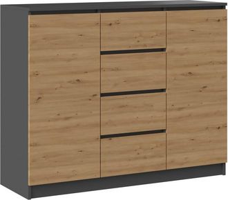Topeshop Parme 140 - C&oacute;moda 2 Puertas + 4 Cajones Estilo Moderno - Dimensiones 97x140x40 Cm - Mueble Contenedor