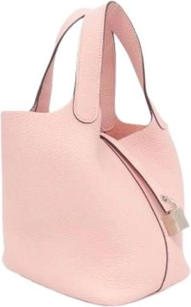 Herm&egrave;s Pre-owned Vintage Bucket Bag - Dames - Vintage Tas - Roze - ONE Size - Leer - Vintage