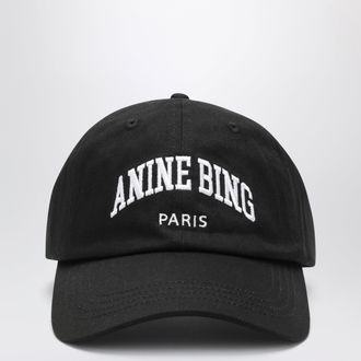 Anine Bing Jeremy Black Cotton Baseball Cap