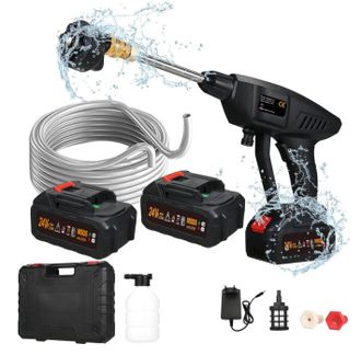 OEM Hidrolavadora De Alta Presi&oacute;n A Bater&iacute;a, 6 En 1, El&eacute;ctrica Inal&aacute;mbrica, Con Rociador, 60 Bares, 300 W, Lavadora De Alta Potencia Con Bater&iacute;a Recargabl