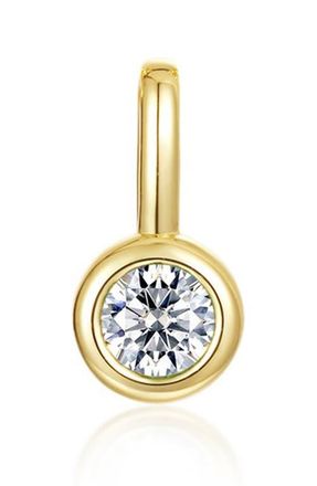 Lafonn Bezel Birthstone Charm Pendant in April - White at Nordstrom
