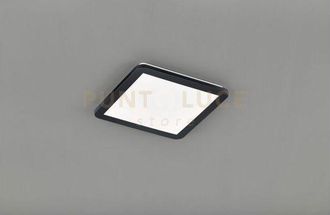 Trio Camillus plafoniera led quadrata metallo nero opaco con funzione dimmerabilita con normale interruttore a parete IP44 l. 30CMX30CM led 16W · 1x