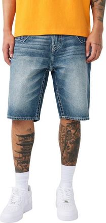 True Religion Bobby Flap Jimmy Baggy Denim Shorts in Shattered Dark Wash at Nordstrom, Size 36