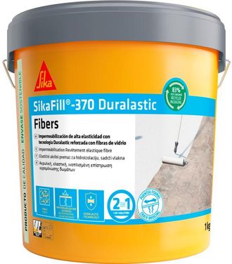 Sika Impermeabilizaci&oacute;n Reforzada Con Fibra Fill 370 Fibers, Blanco, Pintura Acr&iacute;lica Con Fibras De Vidrio Para Impermabilizaci&oacute;n De Cubiertas Y Terrazas V