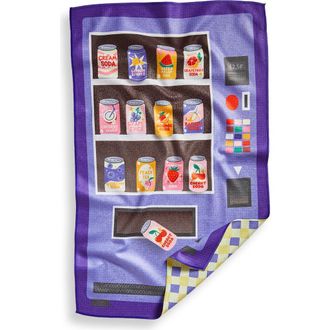 Tag Super Absorbent Kitchen Towel Soda Machine Dishtowel Multi 80% Recycled Polyester 18x30 in in Purple at Nordstrom