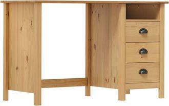 vidaXL Escritorio Hill Con 3 Cajones Madera De Pino 120x50x74 Cm Vidaxl