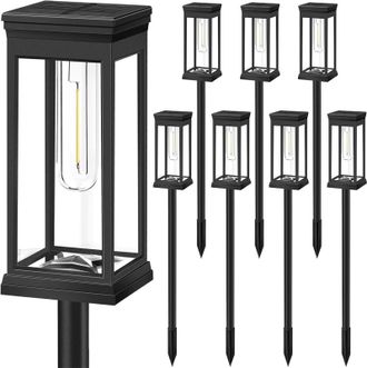 OEM Juego De 8 Luces Solares Para Jard&iacute;n, Luces De Suelo Para Exteriores, Luces Para Paisajes, Iluminaci&oacute;n Solar Para C&eacute;sped