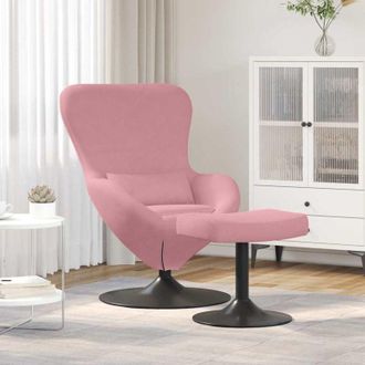 vidaXL Vidaxl - Poltrona uovo 2 pcs Rosa 63 x 73 x 90 cm Velluto