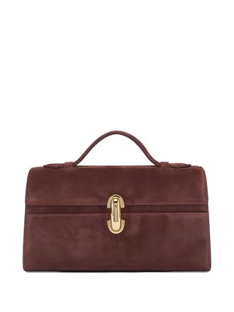 Savette Symmetry suede tote bag - Brown