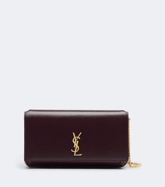 Saint Laurent Bolso para m&oacute;vil Cassandre de piel