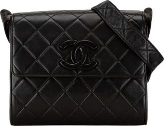 Chanel Pre-owned Crossbody Bag - Dames - Vintage Schoudertas - Zwart - ONE Size - Leer - Vintage