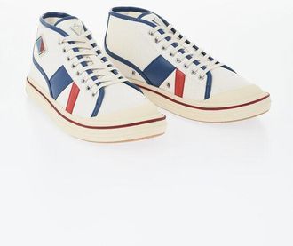 Bottega Veneta Canvas Sneakers with Contrasting Leather Details size 42