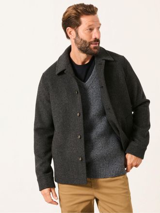 Fat Face FatFace Hadston Dark Grey Wool Mix Jacket