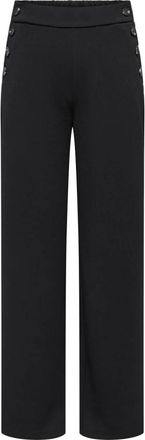 Only Only - Onlrina Life Button Pant - Dames - Broeken - Zwart - Maat: XL L32 Poliester