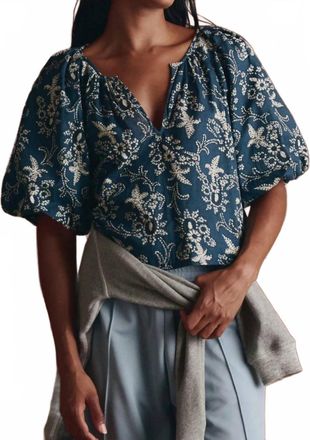 The Great. Blythe Top In Indigo Bandana