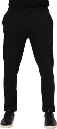 Dolce & Gabbana Dark Gray Viscose Dress Men Pants Nylon Elastane