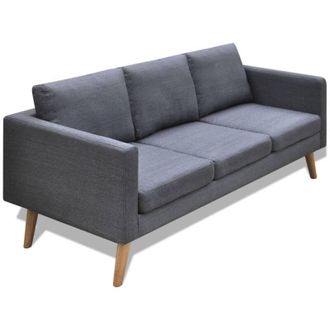 Nova Furniture Limited - Sof&aacute; De 3 Plazas De Tela Gris Oscuro