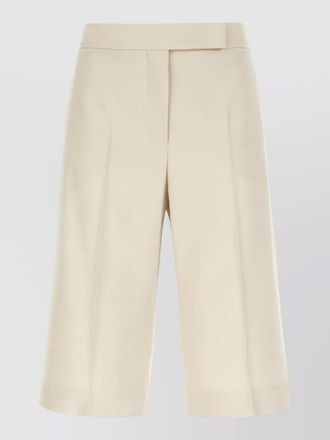 Max Mara wool blend bermuda shorts pleats belt loops