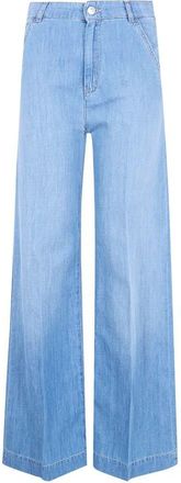 Seventy Light Denim Mixed Linen Jeans