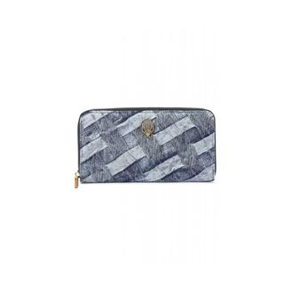 Kurt Geiger Accessoires, Dames, Blauw, ONE Size, Katoen, Kensington Zip Around Wallet