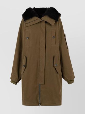 Dolce & Gabbana cotton hooded padded parka coat