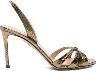 Aquazzura 85 mm Tati slingback sandalen - Groen