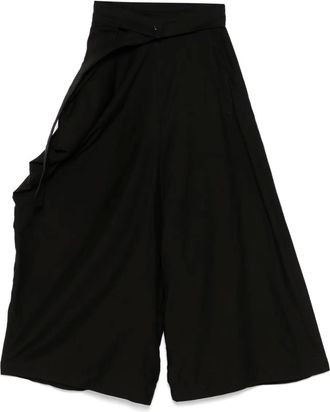 Yohji Yamamoto Pantaloni Dungaree - Nero