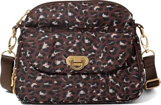 Baggallini Coastal Flip Lock Crossbody Bag in Ganache Cheetah Gold Hardware at Nordstrom