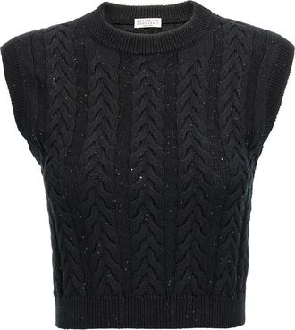 Brunello Cucinelli Double Cable Dazzling Vest