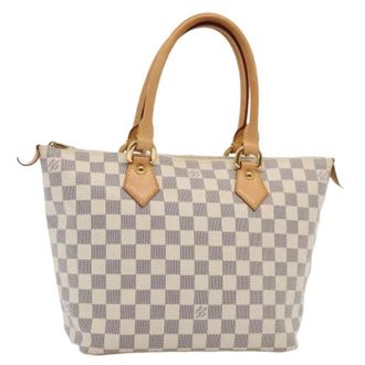 Louis Vuitton Pre-owned Handbags, female, White, Size: ONE SIZE Pre-owned Damier Azur Tote Bag