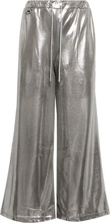 Doublet metallic-finish wide-leg trousers - men - Polyester/Polyurethane/Polyester - M - Silver
