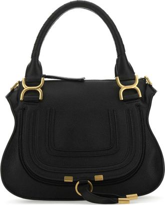 Chlo&eacute; Black Marcie Medium Satchel Bag