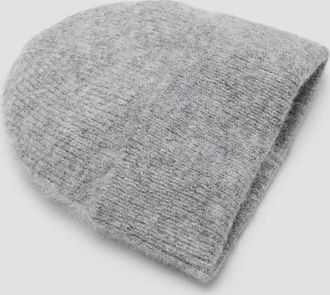 Mango Cappello maglia a coste grigio medio vigor&eacute; - Donna - Taglia unica - MANGO