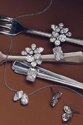 Nadri Ane Crystal Cluster Drop Earrings