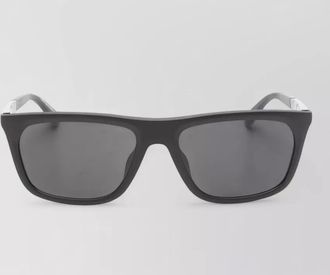 Emporio Armani rectangular frame sunglasses dark lenses slim arms