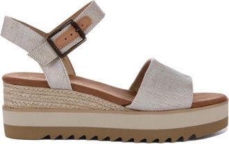 Toms Natuurlijke Garen Geverfde Sandalen voor Vrouwen - Dames - Sleehakken - Grijs - 40 EU - Schoenen