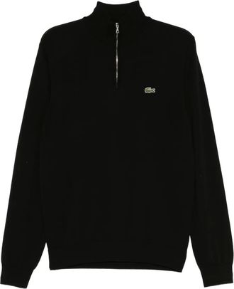 Lacoste Maglione con zip corta - Nero