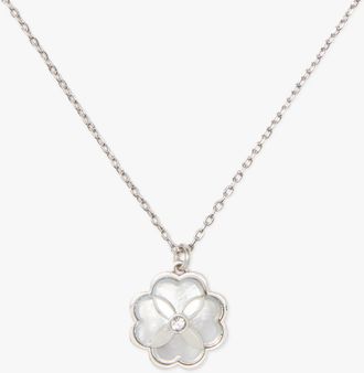 Kate Spade New York Womens Heritage Bloom Pendant - Silver - One Size
