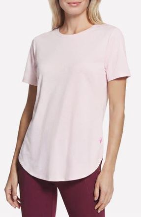 Skechers GoWalk Stripe Tunic T-Shirt in Pink/Bright White at Nordstrom Rack, Size Medium