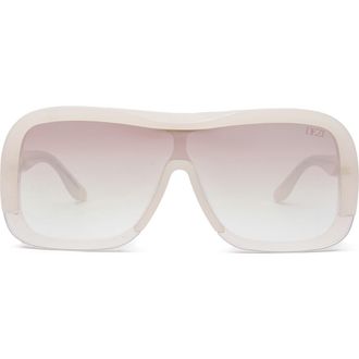 DEZI Afters Shield Sunglasses in Afters Milky Cream /Light Bro at Nordstrom