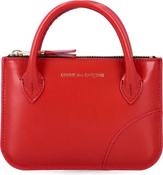 Comme Des Garçons Comme Des Garçons Leather Mini Wallet Bag With Handles