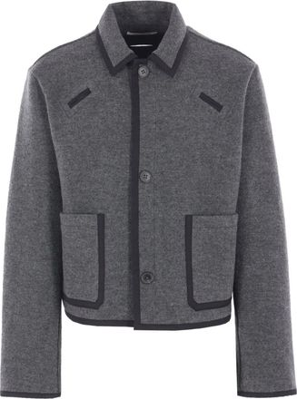 Diomene Giacca con profili a contrasto - Grigio