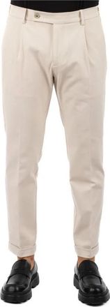 Berwich Herenbroek Klassieke Stijl - Heren - Slim Fit Broeken - Wit - S - Broeken