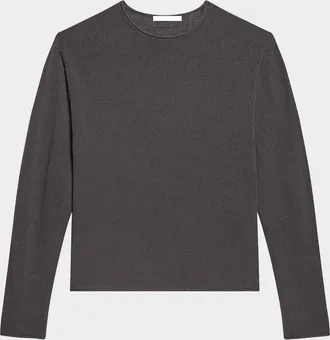 Helmut Lang Men & apos;s Textured Raw-Edge Crewneck Sweater